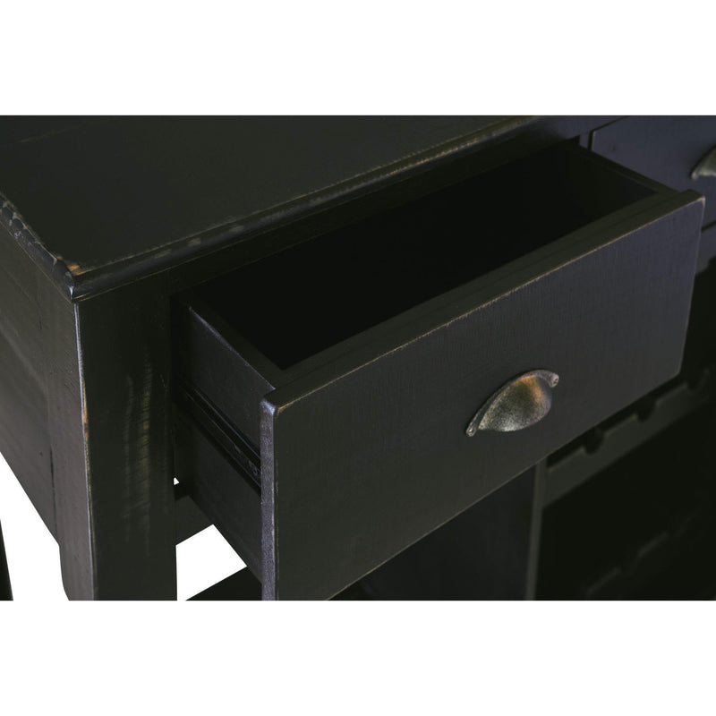  Elements International Griffin MAGF21BR Bar Cabinet - Salvaged Black IMAGE 4