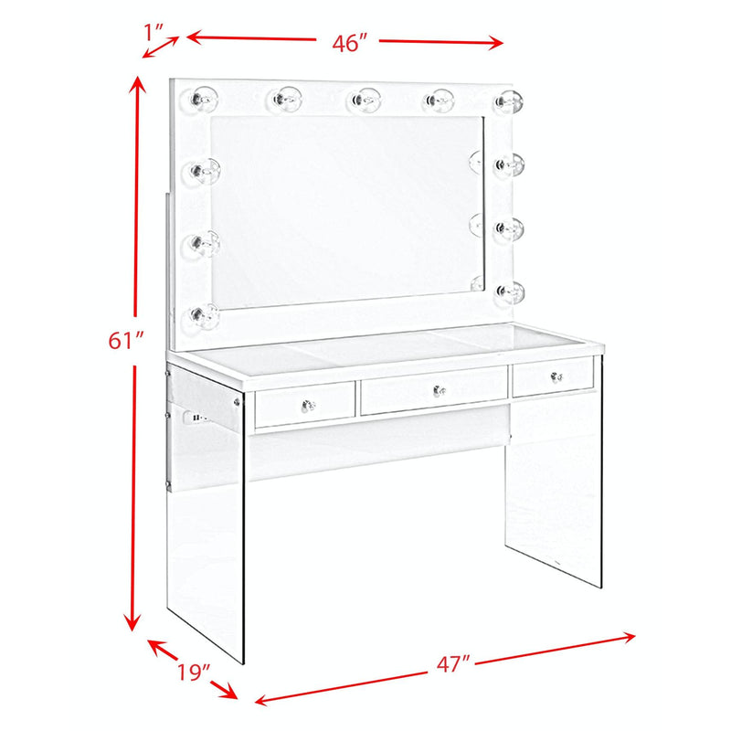  Elements International Jacey CVJZ700VB/VM Vanity Set - White IMAGE 9