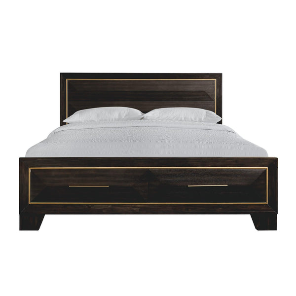  Elements International Clarke CK650QKR/QH/QF Queen Storage Bed - Espresso IMAGE 1