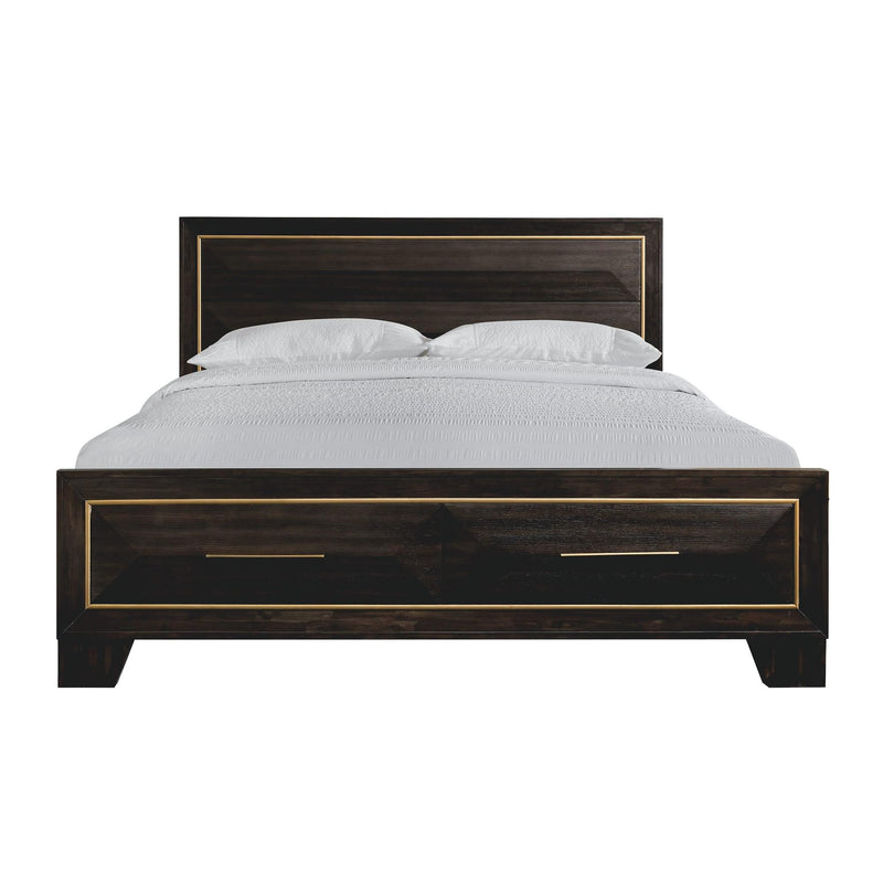  Elements International Clarke CK650QKR/QH/QF Queen Storage Bed - Espresso IMAGE 1
