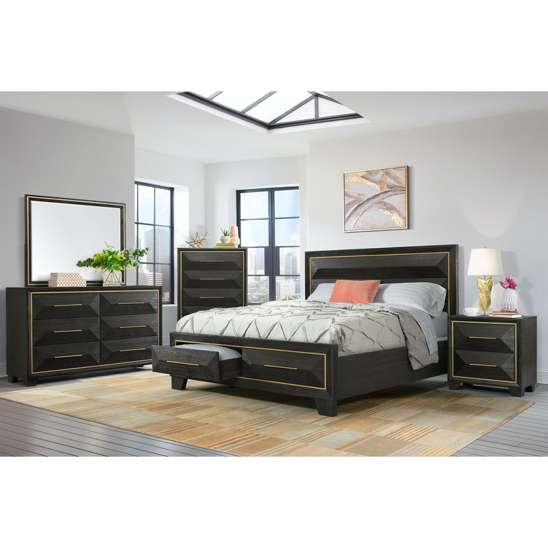  Elements International Clarke CK650QKR/QH/QF Queen Storage Bed - Espresso IMAGE 2