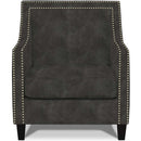  Elements International Erica UER3000100E Chair with Chrome Nails - Sierra Charcoal IMAGE 1