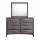  Elements International Emily Grey EG100DRMR Dresser and Mirror Set IMAGE 1