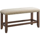  Elements International Jax DJX200BN Counter Height Bench IMAGE 1