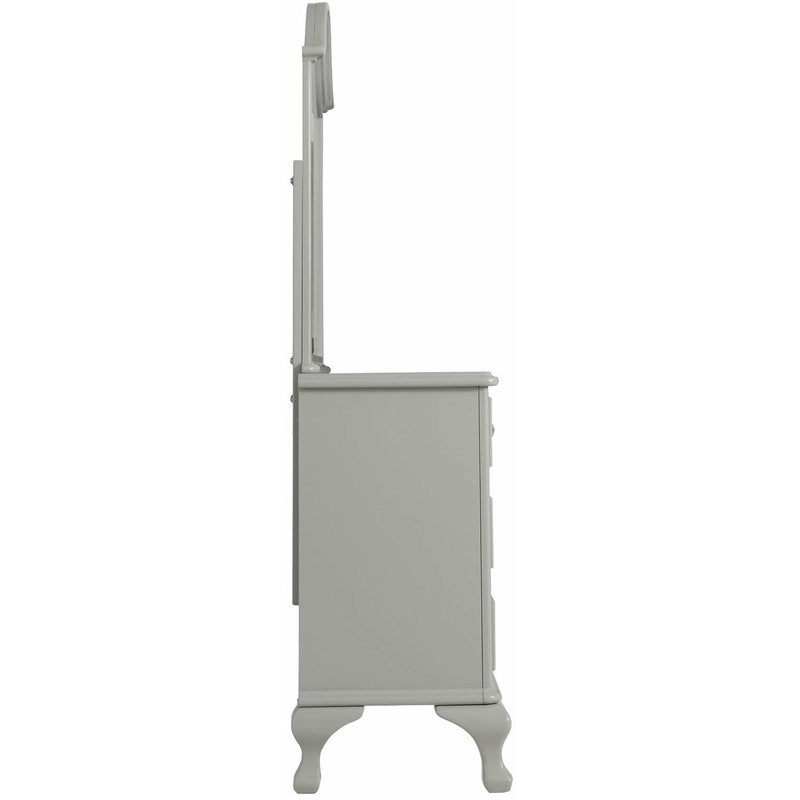  Elements International Jesse JS300DRMR Dresser and Mirror Set - Grey IMAGE 3