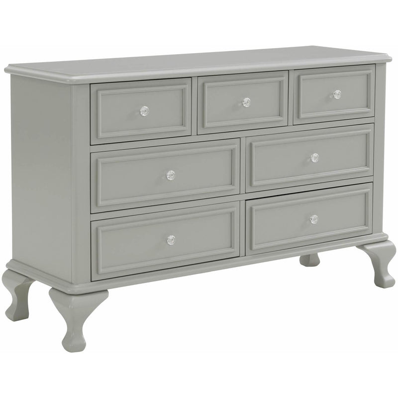  Elements International Jesse JS300DRMR Dresser and Mirror Set - Grey IMAGE 5
