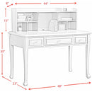  Elements International Jesse JS300DKHT Desk w/ Hutch - Grey IMAGE 11