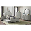  Elements International Jesse JS300FTB Full Panel Bed w/ Trundle - Grey IMAGE 5
