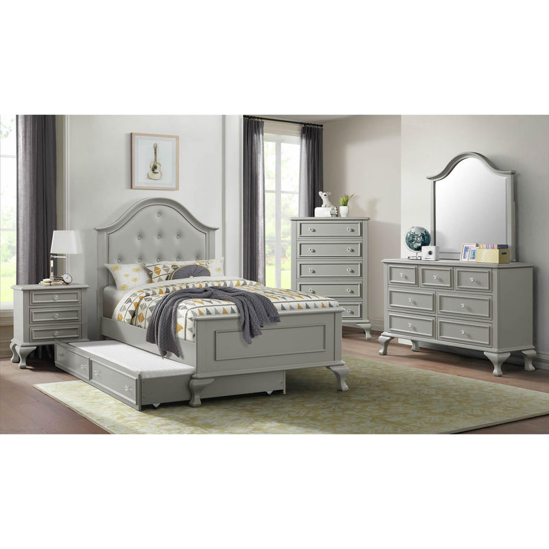  Elements International Jesse JS300TTB Twin Panel Bed w/ Trundle - Grey IMAGE 10