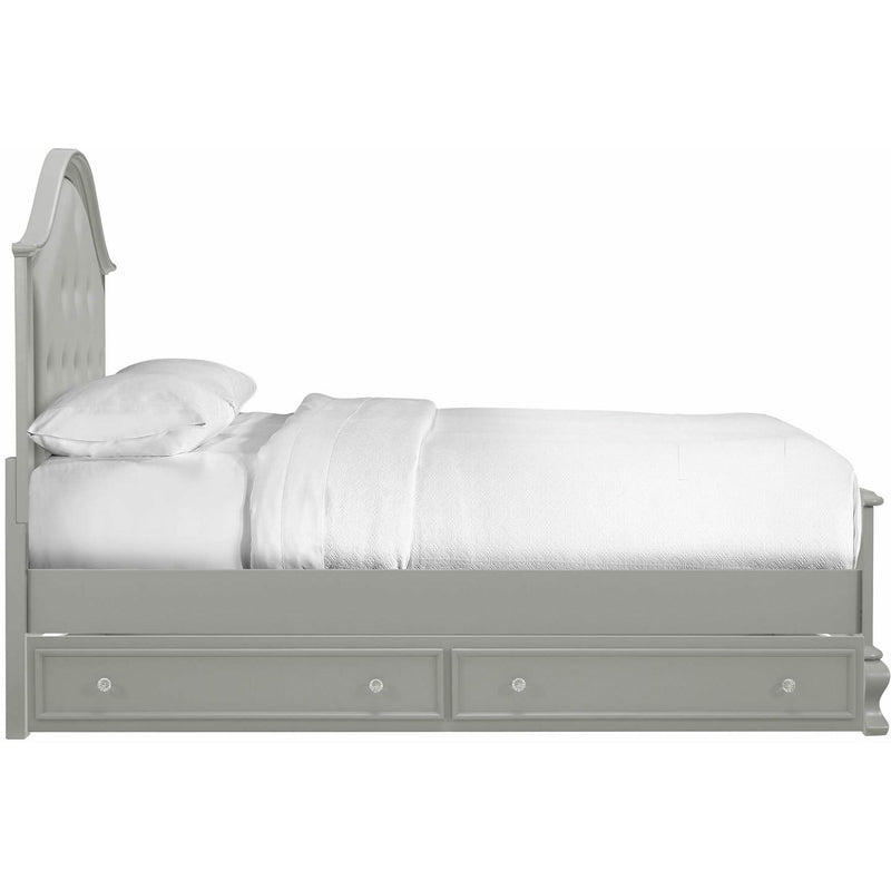  Elements International Jesse JS300TTB Twin Panel Bed w/ Trundle - Grey IMAGE 3
