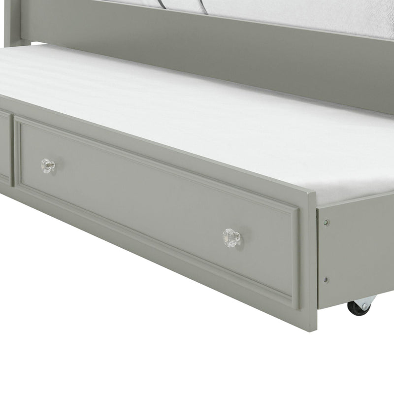  Elements International Jesse JS300TTB Twin Panel Bed w/ Trundle - Grey IMAGE 7