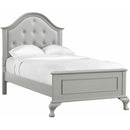  Elements International Jesse JS300TB Twin Panel Bed - Grey IMAGE 1