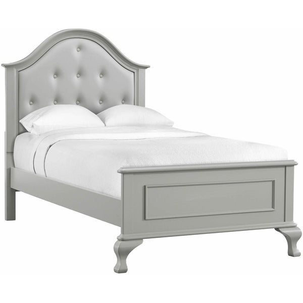  Elements International Jesse JS300TB Twin Panel Bed - Grey IMAGE 1