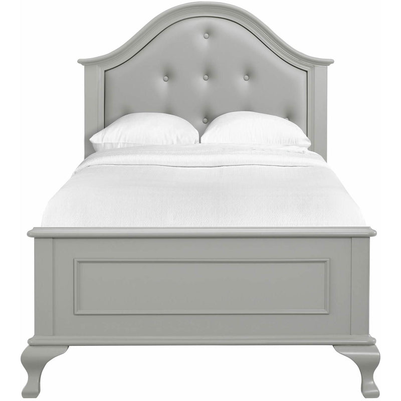  Elements International Jesse JS300TB Twin Panel Bed - Grey IMAGE 2