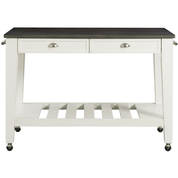  Elements International Kayla TKY300KTC Kitchen Cart w/Grey Top IMAGE 1
