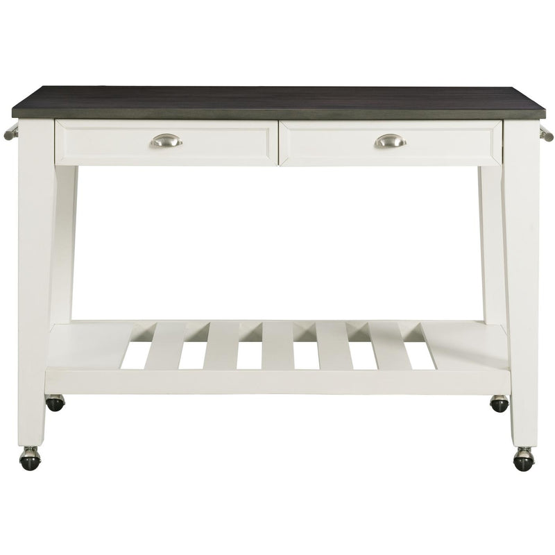  Elements International Kayla TKY300KTC Kitchen Cart w/Grey Top IMAGE 1