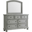  Elements International Kingston KT900DRMR Dresser and Mirror Set - Grey IMAGE 2