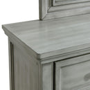  Elements International Kingston KT900DRMR Dresser and Mirror Set - Grey IMAGE 6