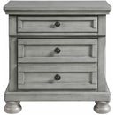  Elements International Kingston KT900NS Nightstand w/USB - Grey IMAGE 1