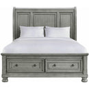  Elements International Kingston KT900QSB Queen Platform Bed w/Storage - Grey IMAGE 2