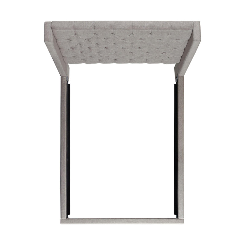  Elements International Morrow UMW092KB King Upholstered Bed - Gray IMAGE 3