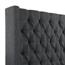  Elements International Morrow UMW090QB Queen Upholstered Bed - Charcoal IMAGE 4