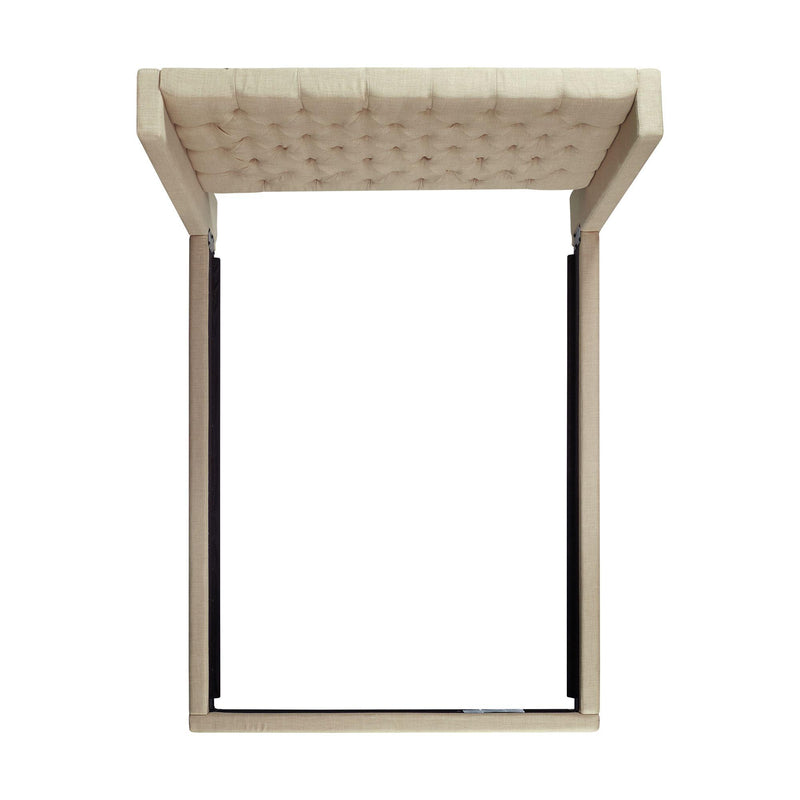  Elements International Morrow UMW082QB Queen Upholstered Bed - Natural IMAGE 3