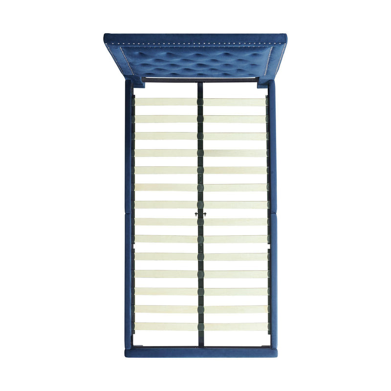  Elements International Tiffany UTF286TBV Twin Upholstered Bed - Broadway Navy IMAGE 3