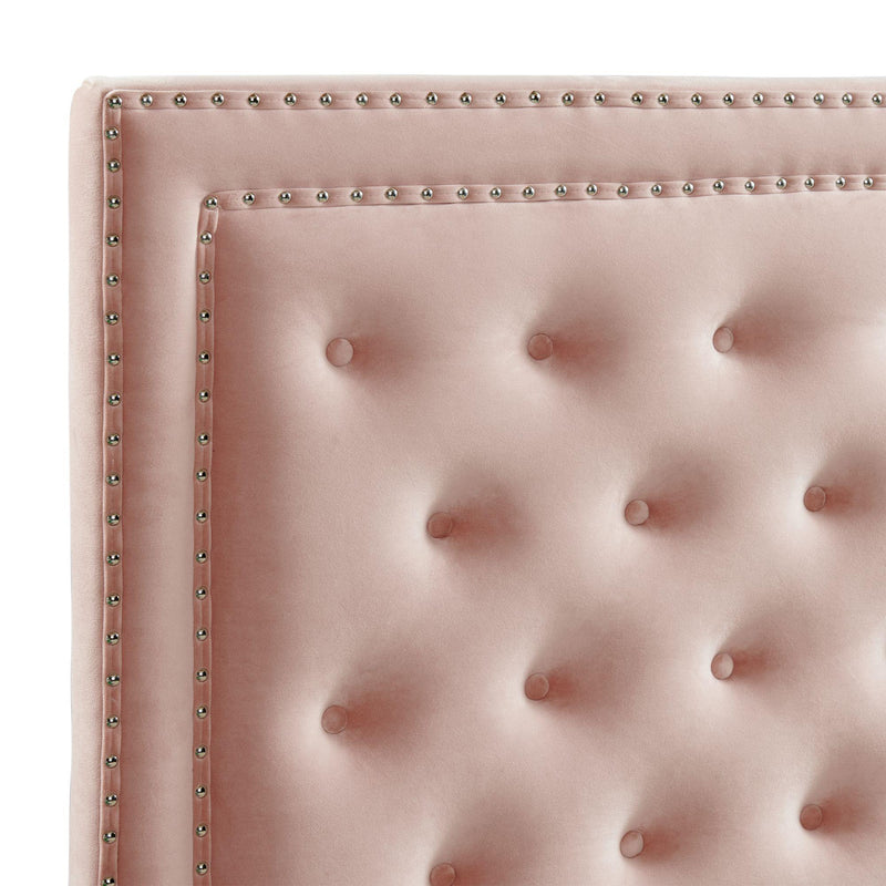  Elements International Tiffany UTF1903QBV Queen Upholstered Bed - Broadway Blush IMAGE 4
