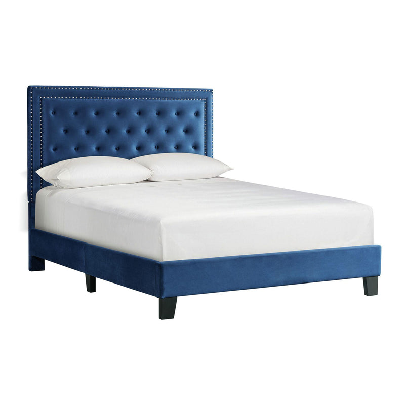  Elements International Tiffany UTF286FBV Full Upholstered Bed - Broadway Navy IMAGE 2