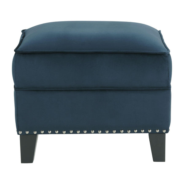  Elements International Tiffany UTF286000E Ottoman - Broadway Navy IMAGE 1