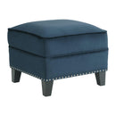  Elements International Tiffany UTF286000E Ottoman - Broadway Navy IMAGE 2