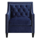  Elements International Tiffany UTF286100 Accent Chair - Broadway Navy IMAGE 1
