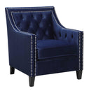  Elements International Tiffany UTF286100 Accent Chair - Broadway Navy IMAGE 2