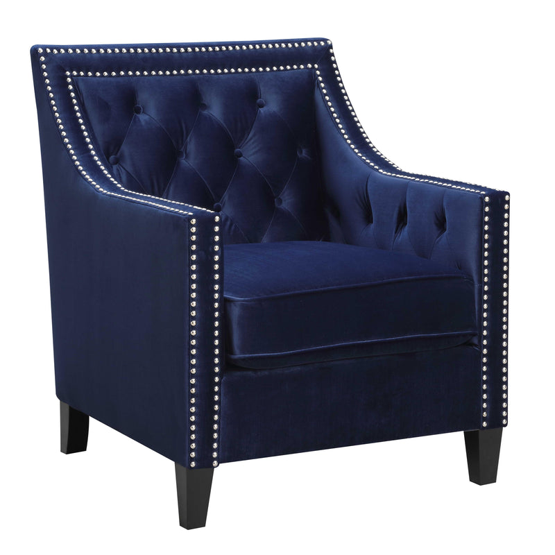  Elements International Tiffany UTF286100 Accent Chair - Broadway Navy IMAGE 2