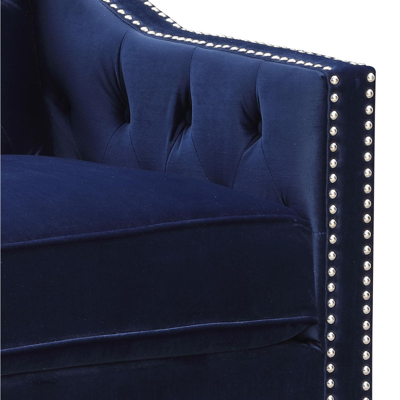  Elements International Tiffany UTF286100 Accent Chair - Broadway Navy IMAGE 6