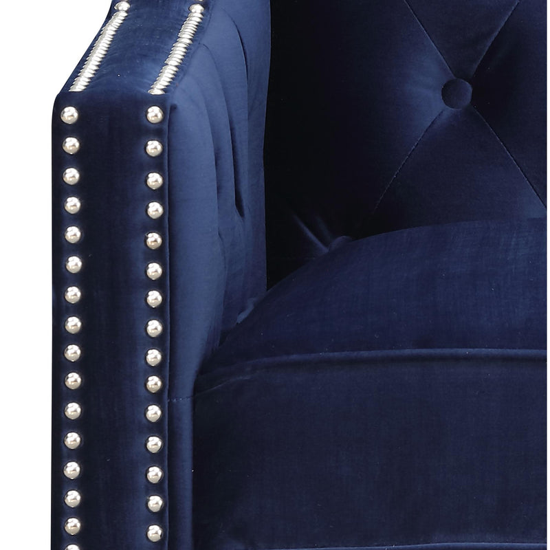  Elements International Tiffany UTF286100 Accent Chair - Broadway Navy IMAGE 7