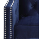  Elements International Tiffany UTF286100CA Accent Chair - Broadway Navy IMAGE 7