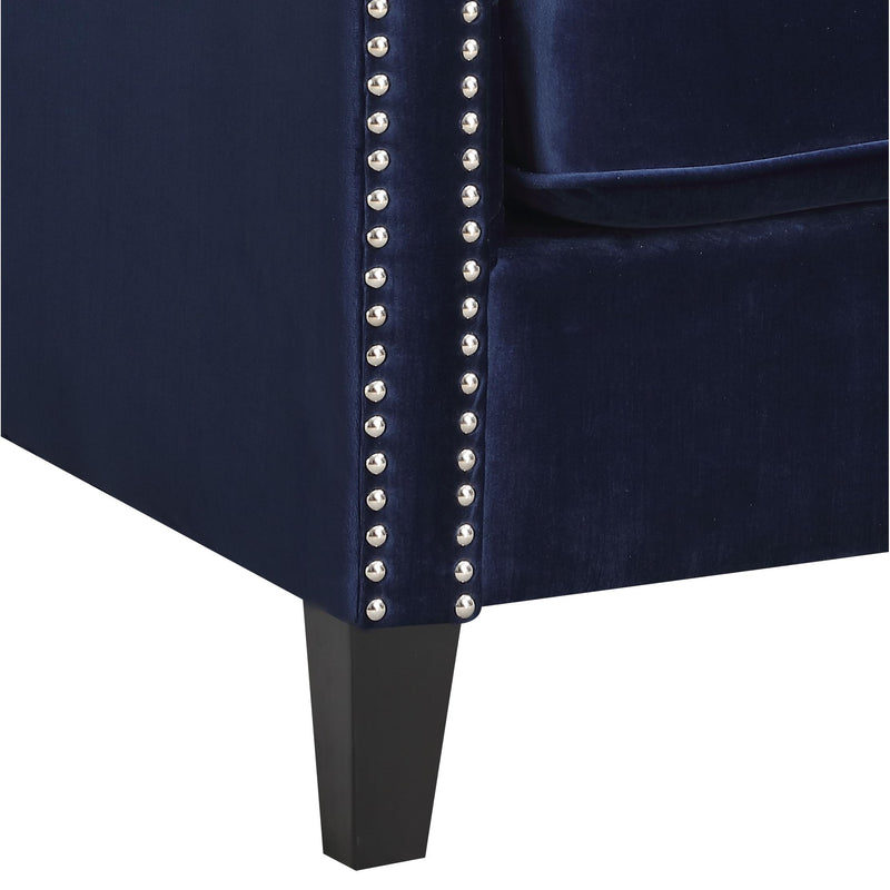  Elements International Tiffany UTF286100CA Accent Chair - Broadway Navy IMAGE 8