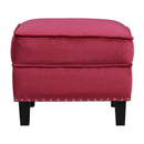  Elements International Tiffany UTF287000E Ottoman - Broadway Red IMAGE 1