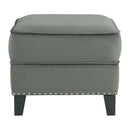  Elements International Tiffany UTF288000E Ottoman - Broadway Gun Metal IMAGE 1