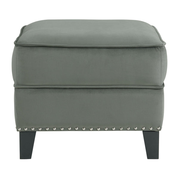  Elements International Tiffany UTF288000E Ottoman - Broadway Gun Metal IMAGE 1