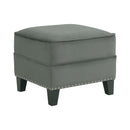  Elements International Tiffany UTF288000E Ottoman - Broadway Gun Metal IMAGE 2