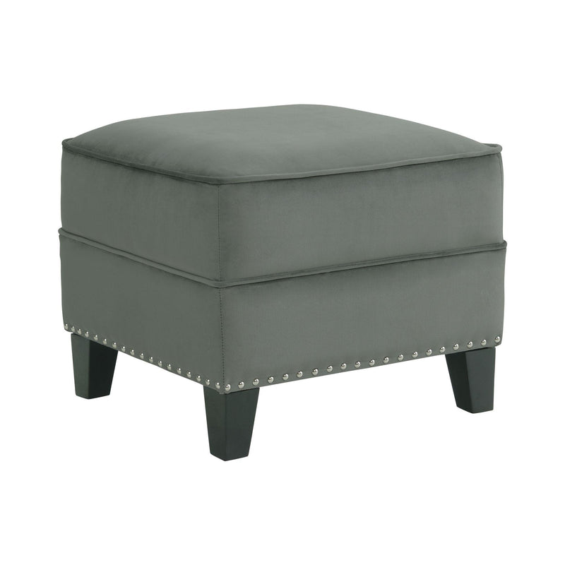  Elements International Tiffany UTF288000E Ottoman - Broadway Gun Metal IMAGE 2