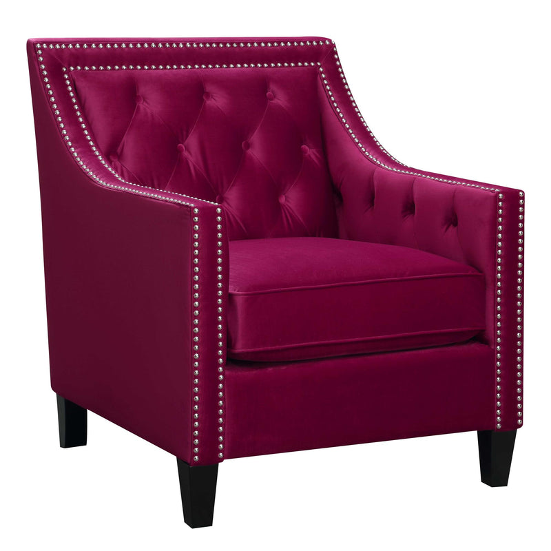  Elements International Tiffany UTF287100CA Accent Chair - Broadway Red IMAGE 2