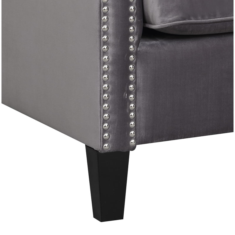  Elements International Tiffany UTF288100 Accent Chair - Broadway Gun Metal IMAGE 8