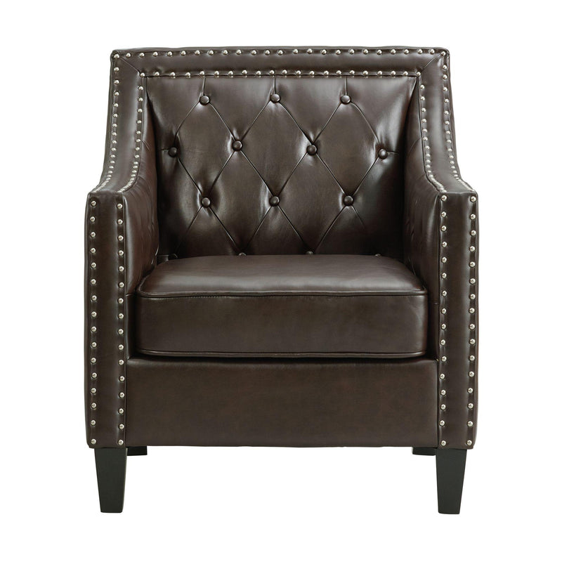  Elements International Tiffany UTF121100E Accent Chair - Phoenix Brown IMAGE 1