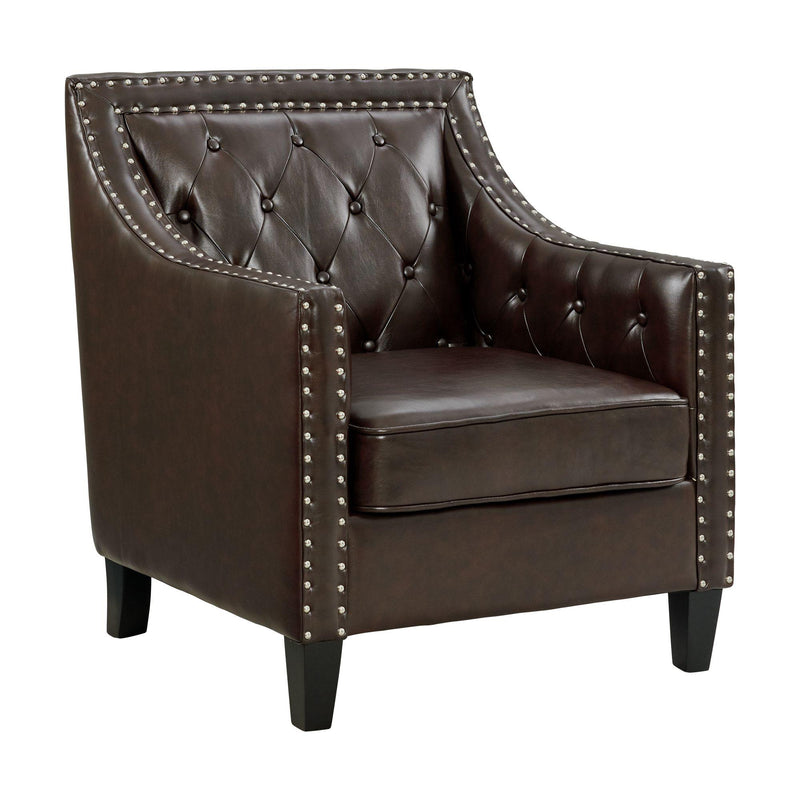  Elements International Tiffany UTF121100E Accent Chair - Phoenix Brown IMAGE 2