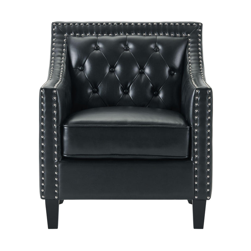  Elements International Tiffany UTF123100E Accent Chair - Phoenix Black IMAGE 1