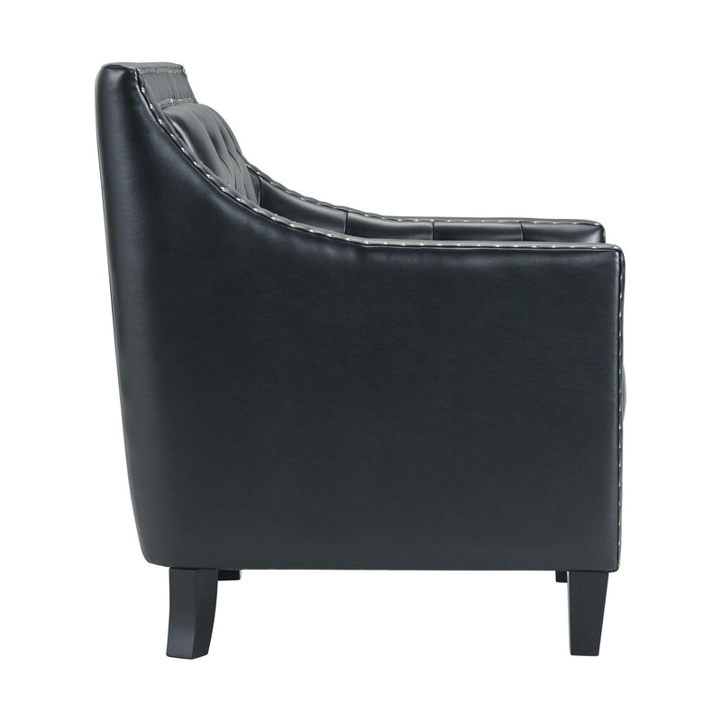  Elements International Tiffany UTF123100E Accent Chair - Phoenix Black IMAGE 3